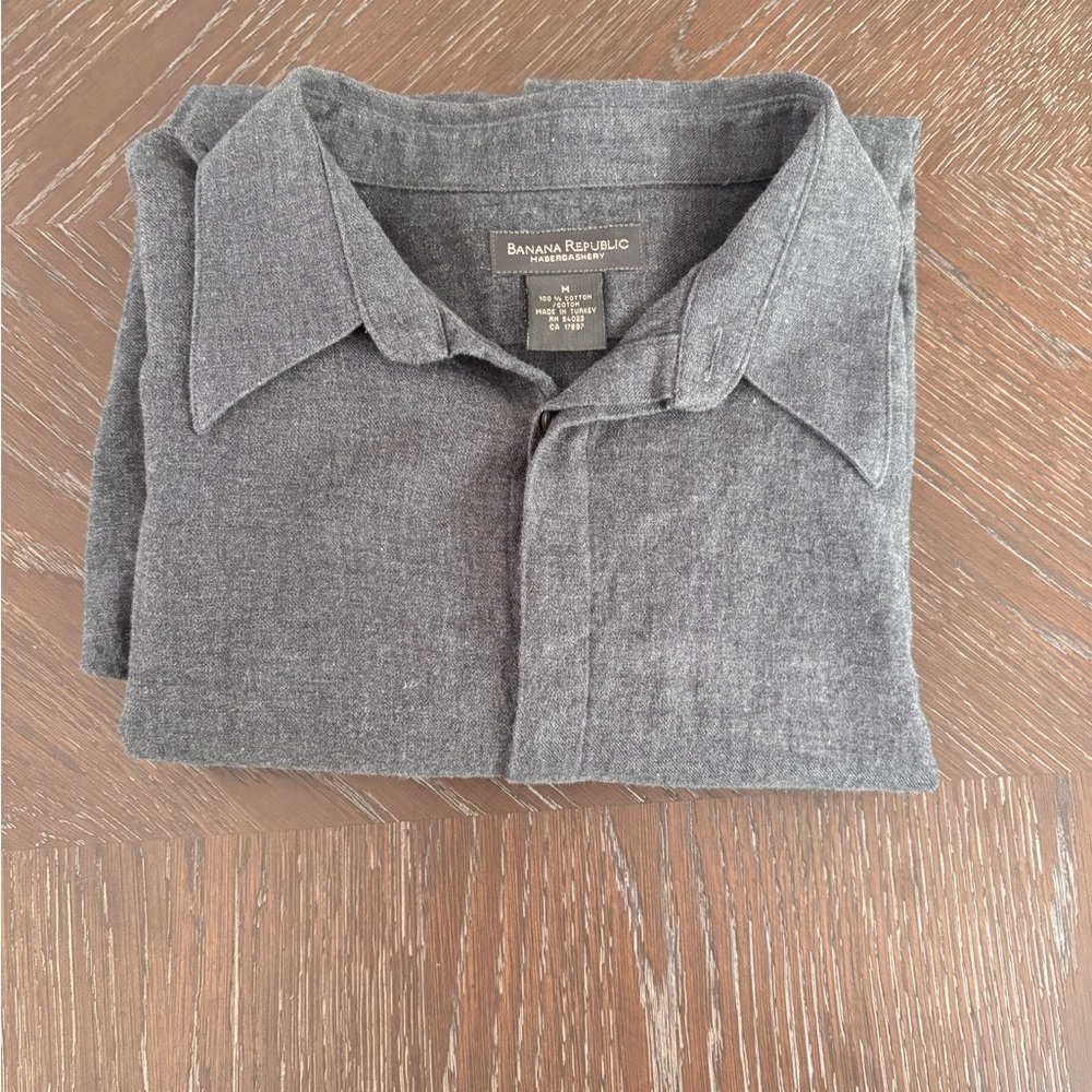 Banana Republic Gray Lightweight Shirt Jacket